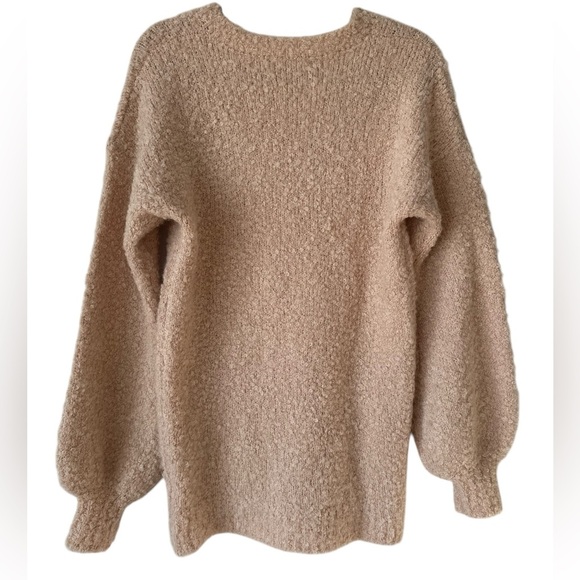 Revolve TULAROSA Wool Alpaca Blend Bubble Sleeve V Neck Sweater Dress - Picture 8 of 16